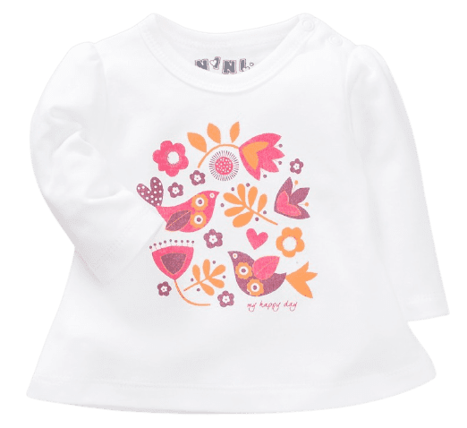 Nini dievčenské tričko z organickej bavlny ABN-2786 biela 68